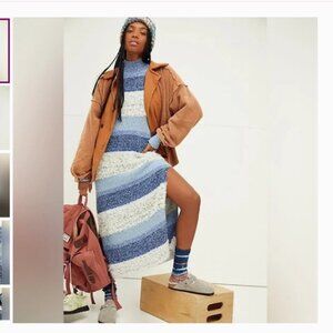 NWT FREE PEOPLE Making Waves Sweater Midi Dress
